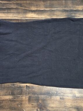 Forever 21 Black Ribbed Pencil Midi Skirt